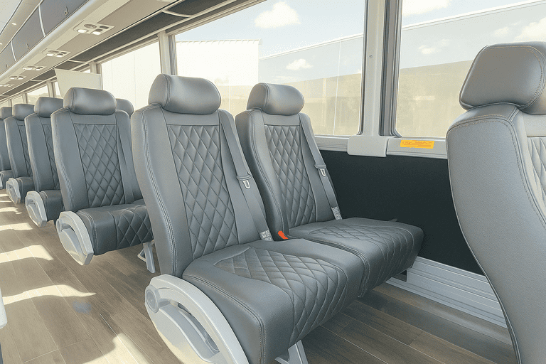 interior of Charter Bus Rental Laguna Niguel charter bus